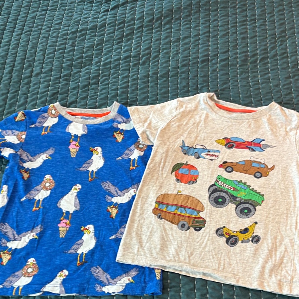 Kids' Mini Boden Graphic T-Shirts - Blue and Gray